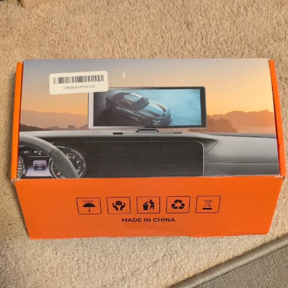 Car Dashboard Video Display - Orange